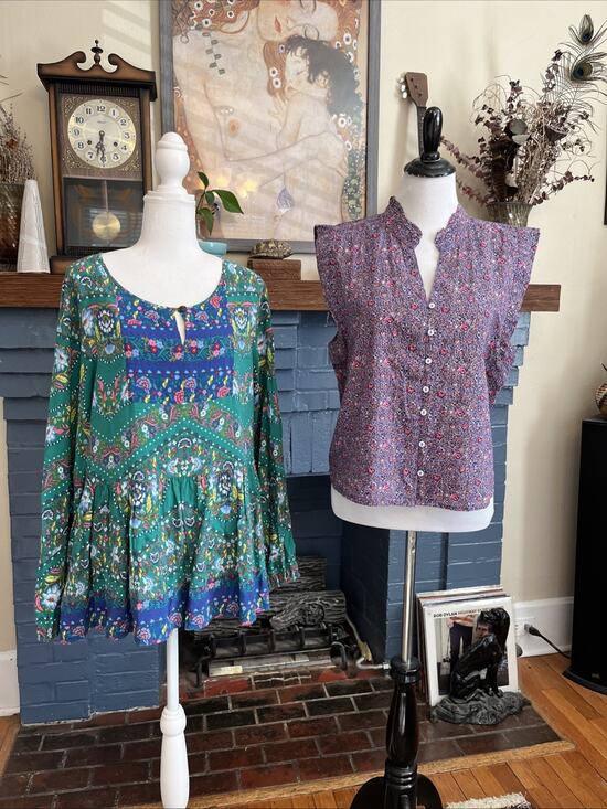 Matilda Jane Tops - Matilda Jane / Carve Designs XL Ditsy Floral Boho Tunic Shirts Tops Lot Of 2